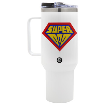 Super Dad 3D, Mega Stainless steel Tumbler with lid, double wall 1,2L