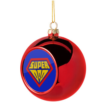 Super Dad 3D, Χριστουγεννιάτικη μπάλα δένδρου Κόκκινη 8cm