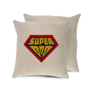 Super Dad 3D, Μαξιλάρι καναπέ ΛΙΝΟ 40x40cm περιέχεται το  γέμισμα