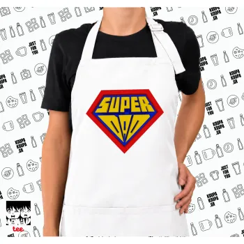 Super Dad 3D, Ποδιά μακριά Σεφ ολόσωμη με τσέπες white (ΕΝΗΛΙΚΩΝ)