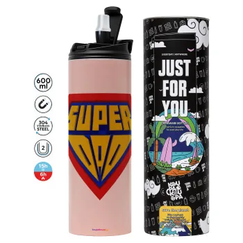 Super Dad 3D, Tumbler stainless steel PINK 600ml