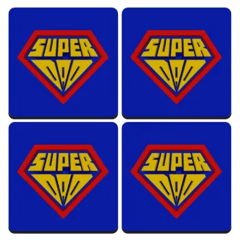 Super Dad 3D, ΣΕΤ 4 Σουβέρ ξύλινα τετράγωνα (9cm)