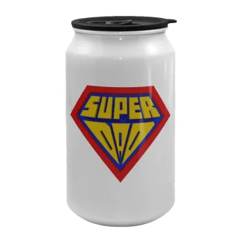Super Dad 3D, Κούπα ταξιδιού μεταλλική με καπάκι (tin-can) 500ml