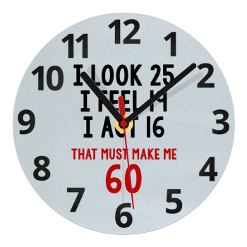 I look, i feel, i act..., Ρολόι τοίχου γυάλινο (20cm)