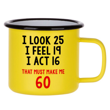 I look, i feel, i act..., Metallic enamel MATT Yellow cup 360ml