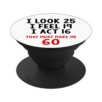 I look, i feel, i act..., Phone Holders Stand  Black Hand-held Mobile Phone Holder