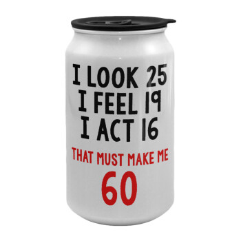 I look, i feel, i act..., Κούπα ταξιδιού μεταλλική με καπάκι (tin-can) 500ml