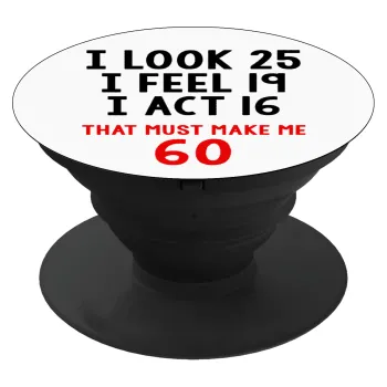 I look, i feel, i act..., Phone Holders Stand  Black Hand-held Mobile Phone Holder