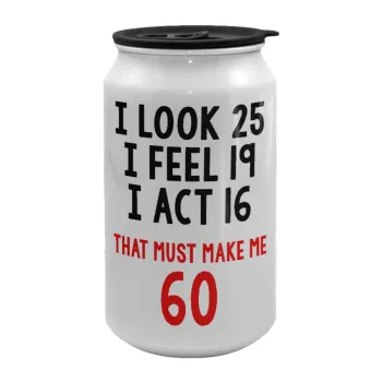 I look, i feel, i act..., Κούπα ταξιδιού μεταλλική με καπάκι (tin-can) 500ml