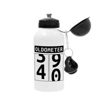 OLDOMETER, Metal water bottle, White, aluminum 500ml