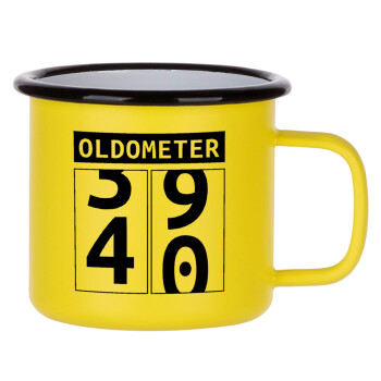 OLDOMETER, Κούπα Μεταλλική εμαγιέ ΜΑΤ Κίτρινη 360ml