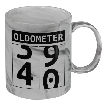 OLDOMETER, Κούπα κεραμική, marble style (μάρμαρο), 330ml