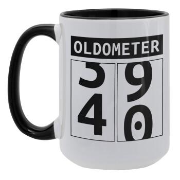 OLDOMETER, Κούπα Mega 15oz, κεραμική Μαύρη, 450ml