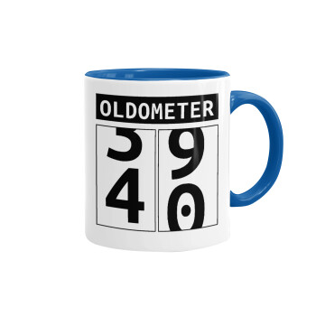 OLDOMETER, Mug colored blue, ceramic, 330ml