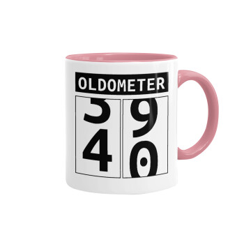 OLDOMETER, Mug colored pink, ceramic, 330ml