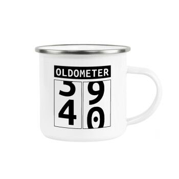 OLDOMETER, Κούπα Μεταλλική εμαγιέ λευκη 360ml