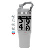 ΓΚΡΙ χρώματος Θερμός Ανοξείδωτο 890ml (30oz) με χερούλι