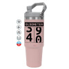 ΡΟΖ χρώματος Θερμός Ανοξείδωτο 890ml (30oz) με χερούλι
