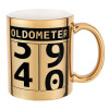 Mug ceramic, gold mirror, 330ml