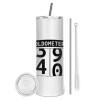 Tumbler stainless steel 600ml, with metal straw & cleaning brush