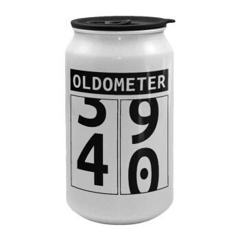 OLDOMETER, Κούπα ταξιδιού μεταλλική με καπάκι (tin-can) 500ml