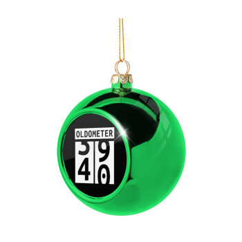 OLDOMETER, Green Christmas tree ornament ball 8cm