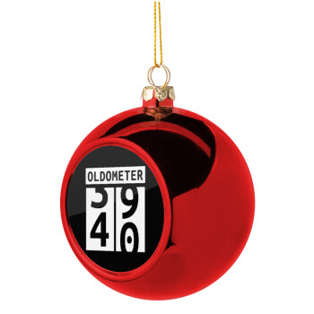 OLDOMETER, Christmas tree ball Red 8cm