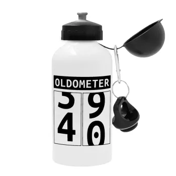 OLDOMETER, Metal water bottle, White, aluminum 500ml