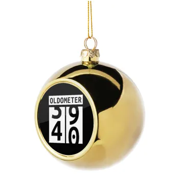 OLDOMETER, Golden Christmas tree ball ornament 8cm
