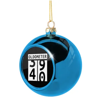 OLDOMETER, Blue Christmas tree ball ornament 8cm