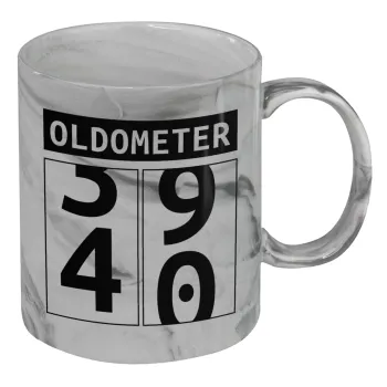 OLDOMETER, Κούπα κεραμική, marble style (μάρμαρο), 330ml