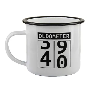OLDOMETER, Κούπα εμαγιέ με μαύρο χείλος 360ml