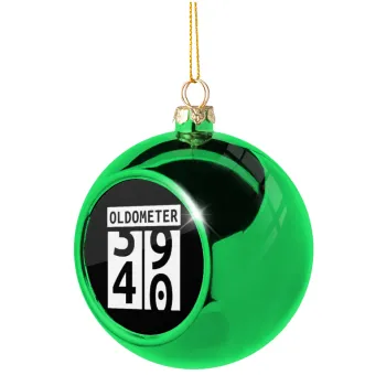 OLDOMETER, Green Christmas tree ornament ball 8cm