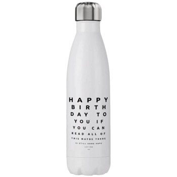 EYE tester happy birthday., Stainless steel, double-walled, 750ml
