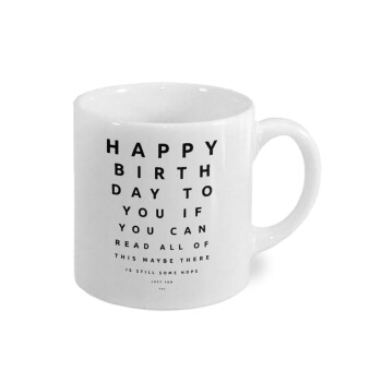 EYE tester happy birthday., Κουπάκι κεραμικό, για espresso 150ml