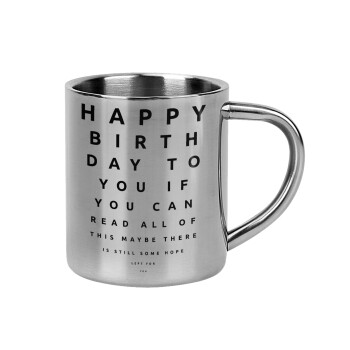 EYE tester happy birthday., Κούπα Ανοξείδωτη διπλού τοιχώματος 300ml
