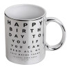 Mug ceramic, silver mirror, 330ml