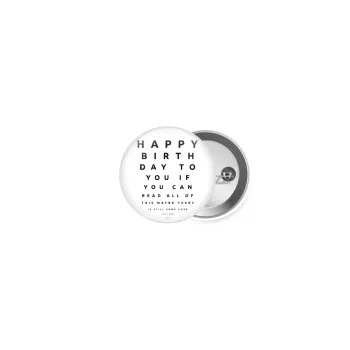 EYE tester happy birthday., Κονκάρδα παραμάνα 2.5cm