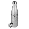 Metallic Glitter Silver Thermos Flask (Stainless steel), double-walled, 500ml