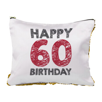 Happy 60 birthday!!!, Τσαντάκι νεσεσέρ με πούλιες (Sequin) Χρυσό