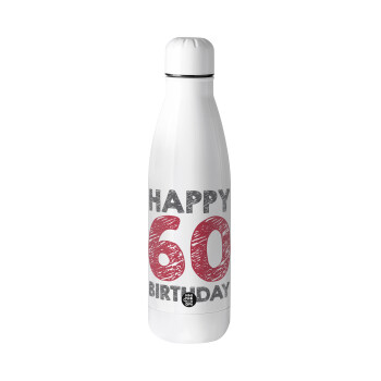 Happy 60 birthday!!!, Μεταλλικό παγούρι Stainless steel, 700ml