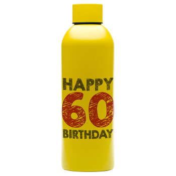 Happy 60 birthday!!!, Μεταλλικό παγούρι νερού, 304 Stainless Steel 800ml