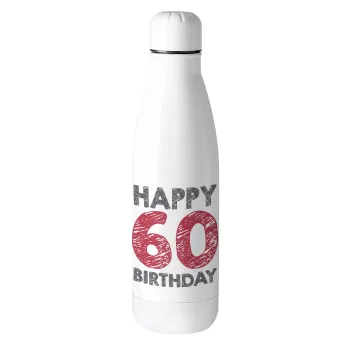 Happy 60 birthday!!!, Metal mug thermos (Stainless steel), 500ml