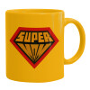 Ceramic coffee mug yellow, 330ml