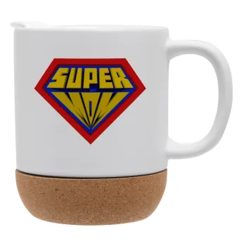 Super Mom 3D, Ceramic coffee mug Cork (MAT), 330ml