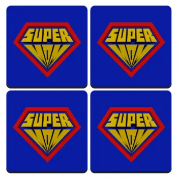 Super Mom 3D, ΣΕΤ 4 Σουβέρ ξύλινα τετράγωνα (9cm)