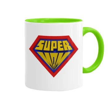 Super Mom 3D, Κούπα χρωματιστή βεραμάν, κεραμική, 330ml