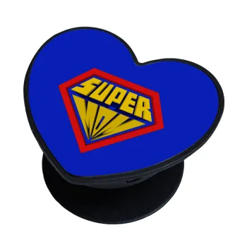 Super Mom 3D, Phone Holders Stand  καρδιά Μαύρο Βάση Στήριξης Κινητού στο Χέρι