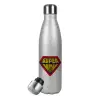 Metallic Glitter Silver Thermos Flask (Stainless steel), double-walled, 500ml