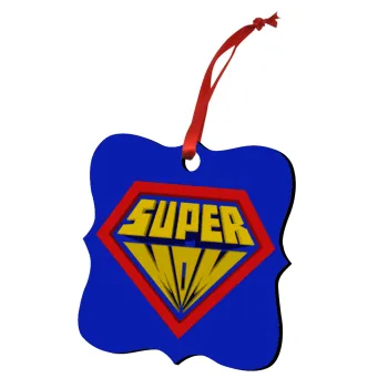 Super Mom 3D, Christmas ornament polygon wooden 7.5cm